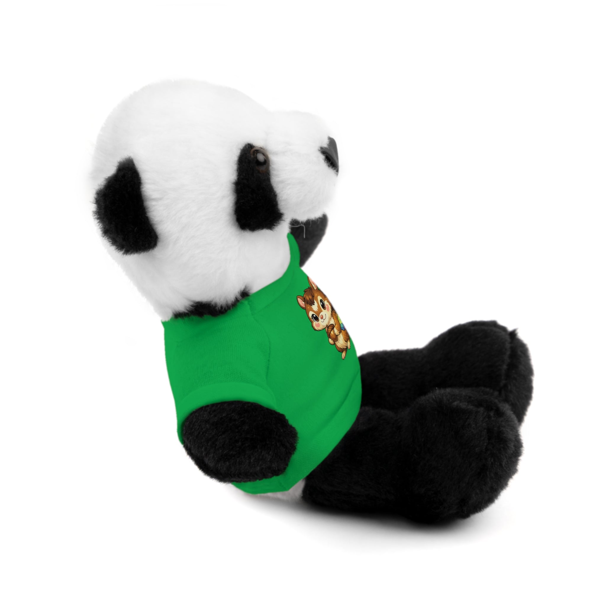 Cute Squirrel Plush Teddy with Graphic Tee — Adorable Stuffed Animal Gift
