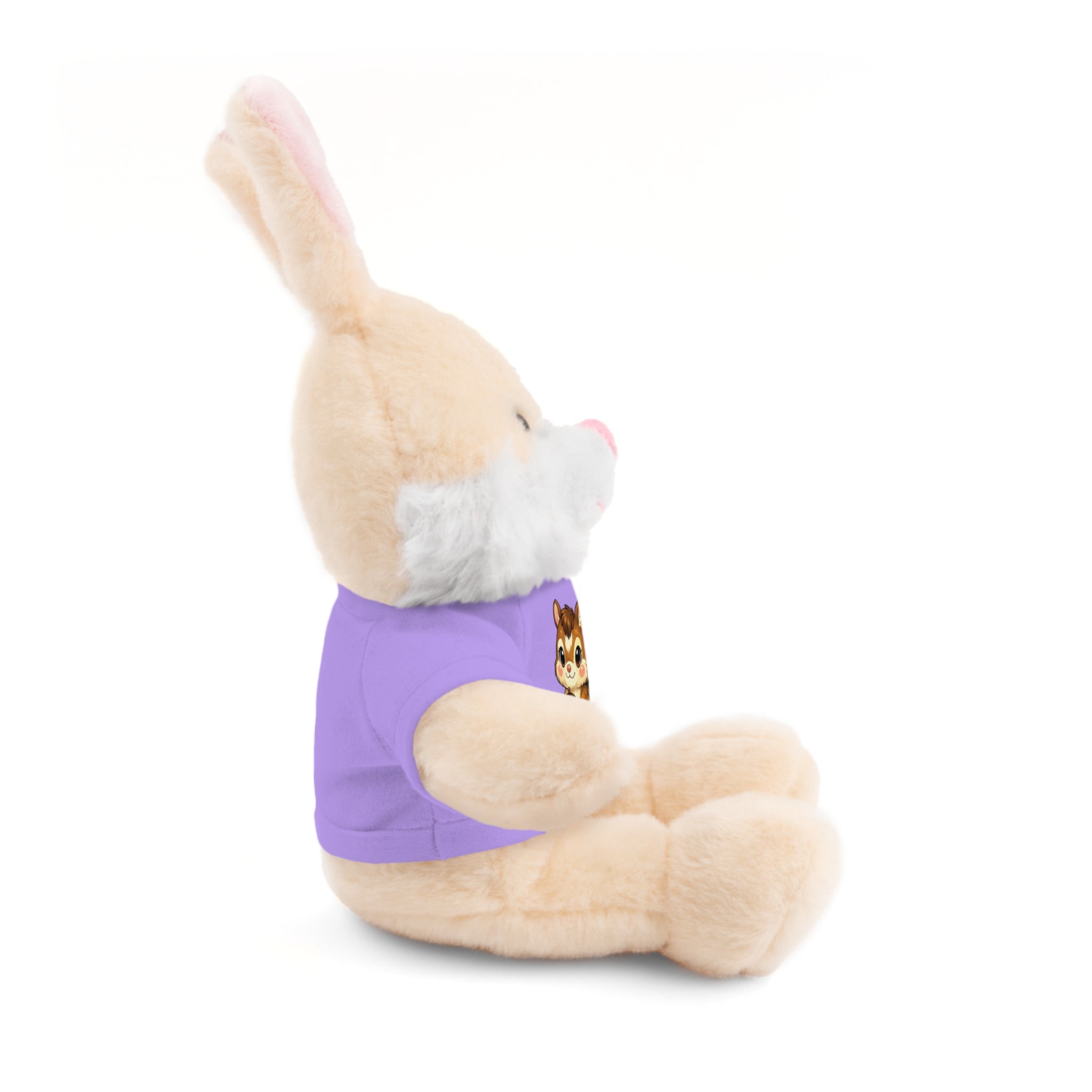 Cute Squirrel Plush Teddy with Graphic Tee — Adorable Stuffed Animal Gift