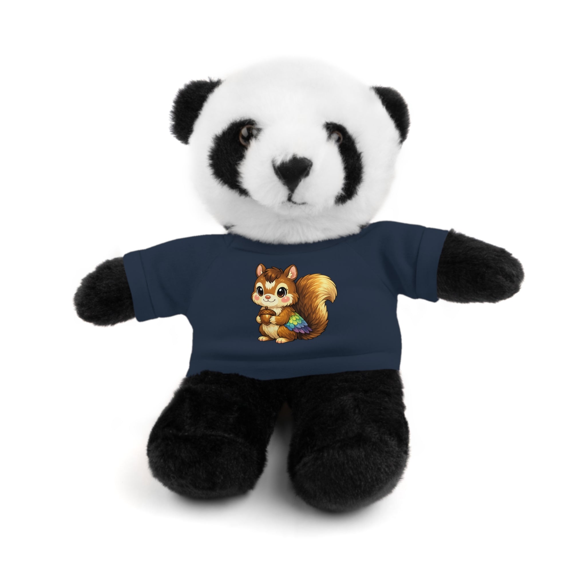 Cute Squirrel Plush Teddy with Graphic Tee — Adorable Stuffed Animal Gift