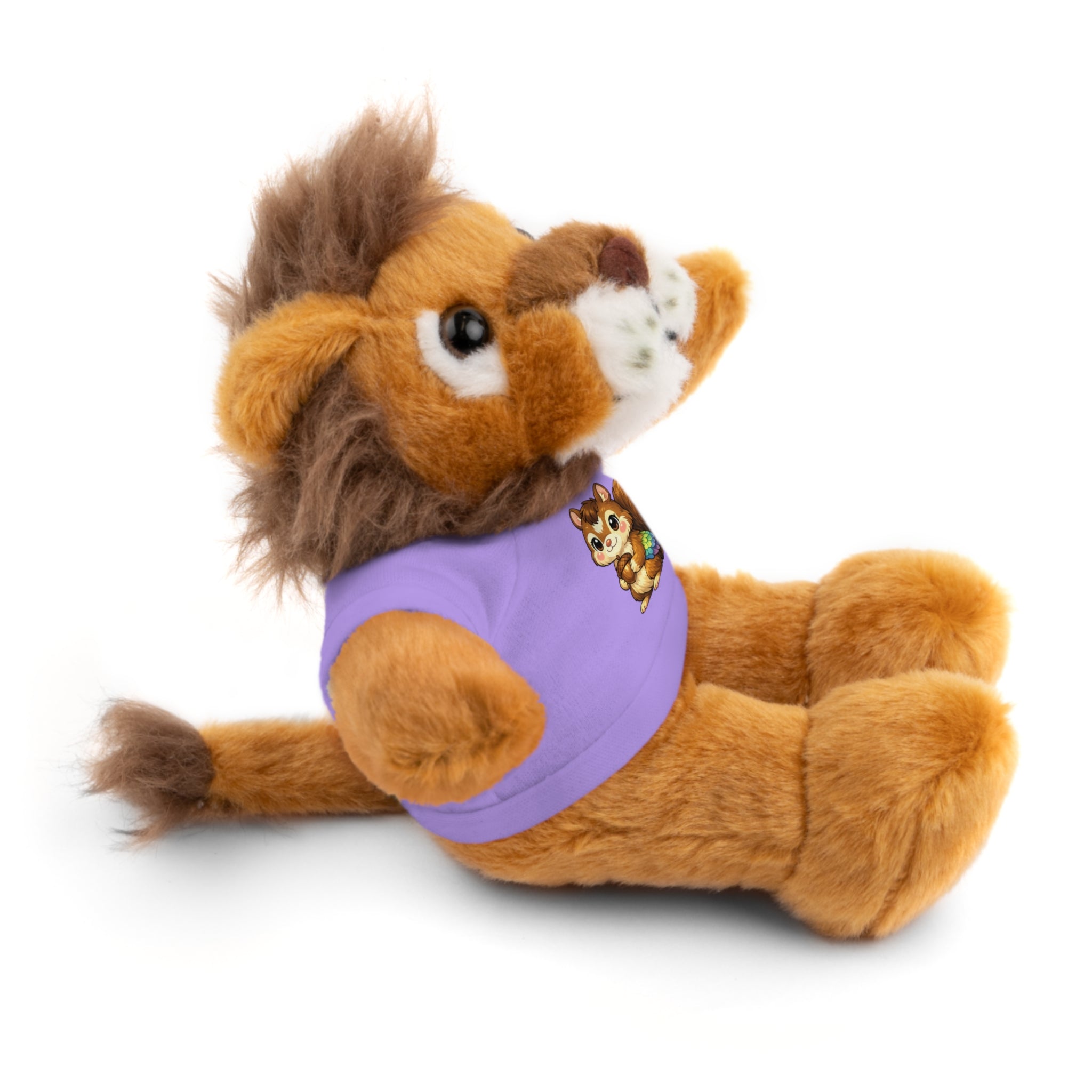 Cute Squirrel Plush Teddy with Graphic Tee — Adorable Stuffed Animal Gift