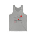 Heart Tic-Tac-Toe Tank Top — Cute Valentine’s Day Love Graphic Tank