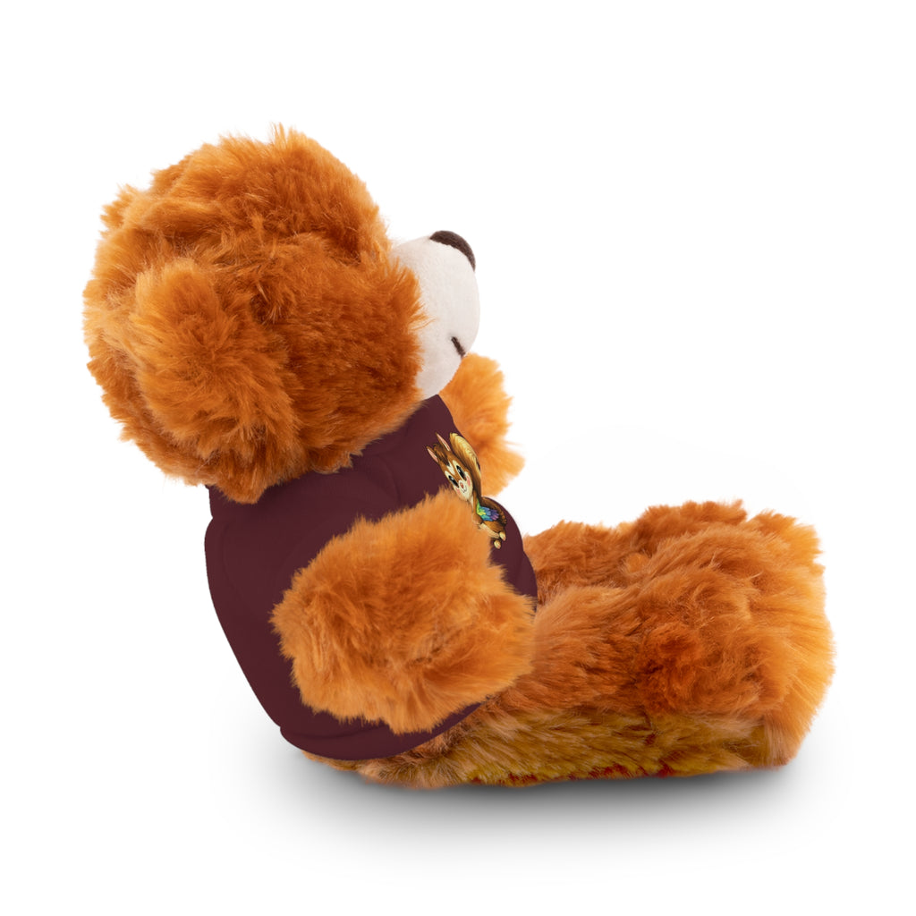 Cute Squirrel Plush Teddy with Graphic Tee — Adorable Stuffed Animal Gift