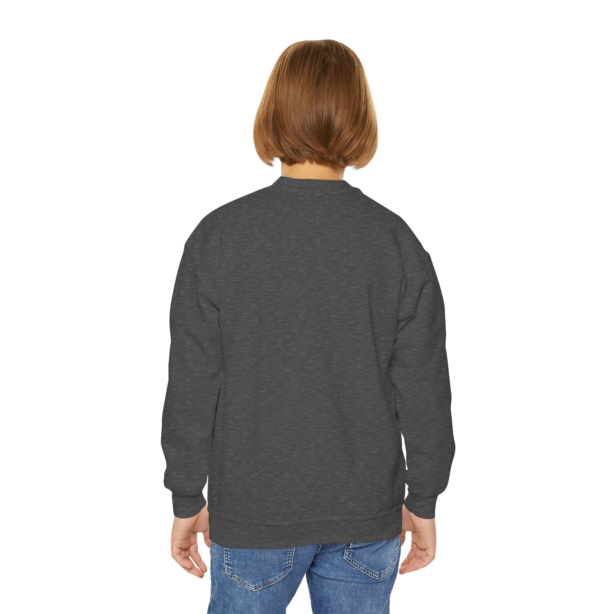 Yellow Daisy Girl Youth Sweatshirt — Cute Retro Floral Graphic Crewneck