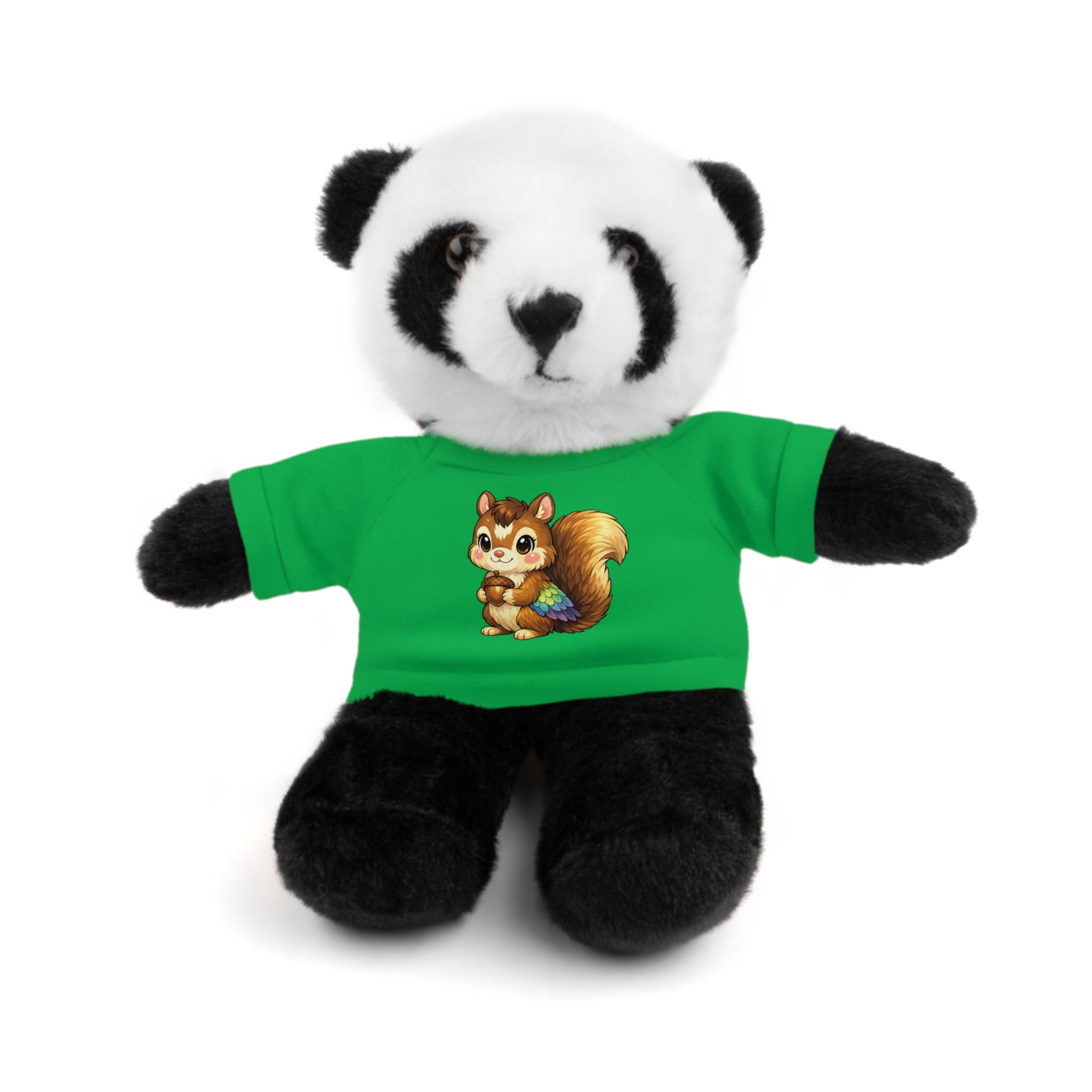 Cute Squirrel Plush Teddy with Graphic Tee — Adorable Stuffed Animal Gift
