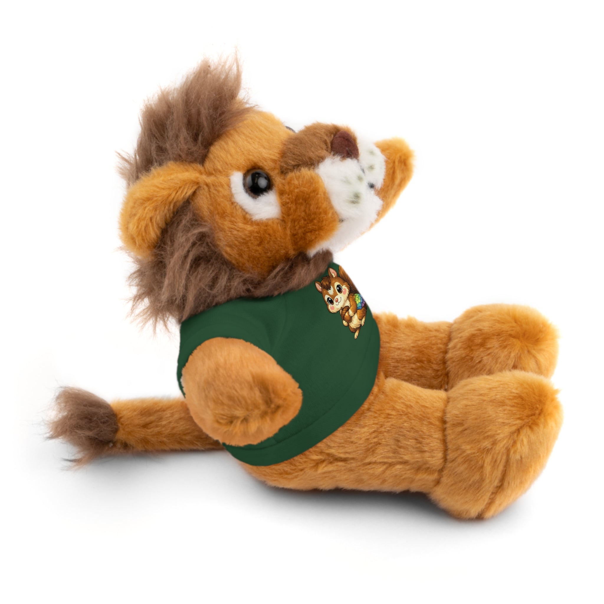 Cute Squirrel Plush Teddy with Graphic Tee — Adorable Stuffed Animal Gift