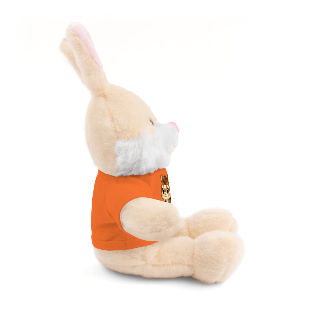 Cute Squirrel Plush Teddy with Graphic Tee — Adorable Stuffed Animal Gift