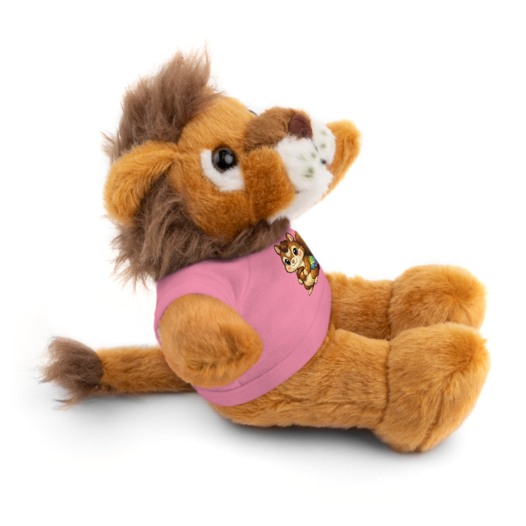 Cute Squirrel Plush Teddy with Graphic Tee — Adorable Stuffed Animal Gift