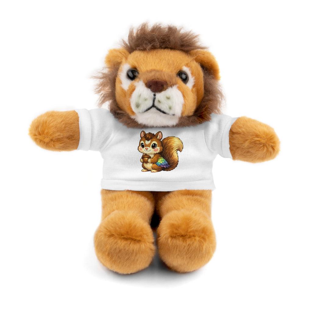 Cute Squirrel Plush Teddy with Graphic Tee — Adorable Stuffed Animal Gift