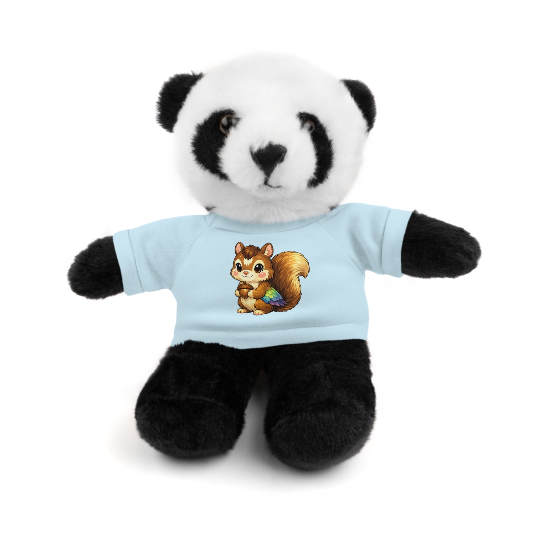 Cute Squirrel Plush Teddy with Graphic Tee — Adorable Stuffed Animal Gift