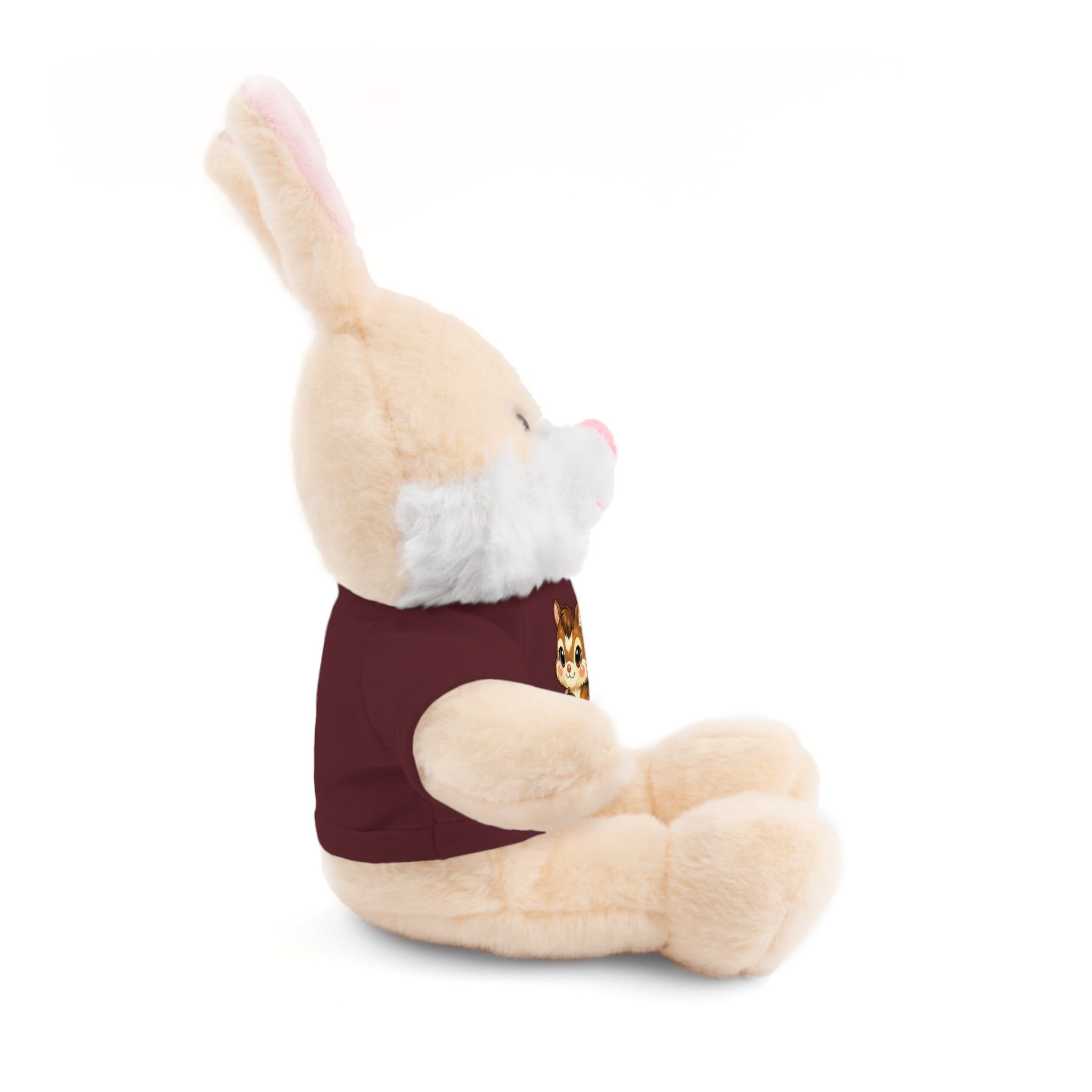 Cute Squirrel Plush Teddy with Graphic Tee — Adorable Stuffed Animal Gift