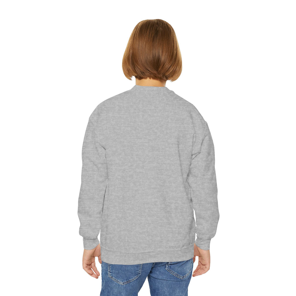 Yellow Daisy Girl Youth Sweatshirt — Cute Retro Floral Graphic Crewneck