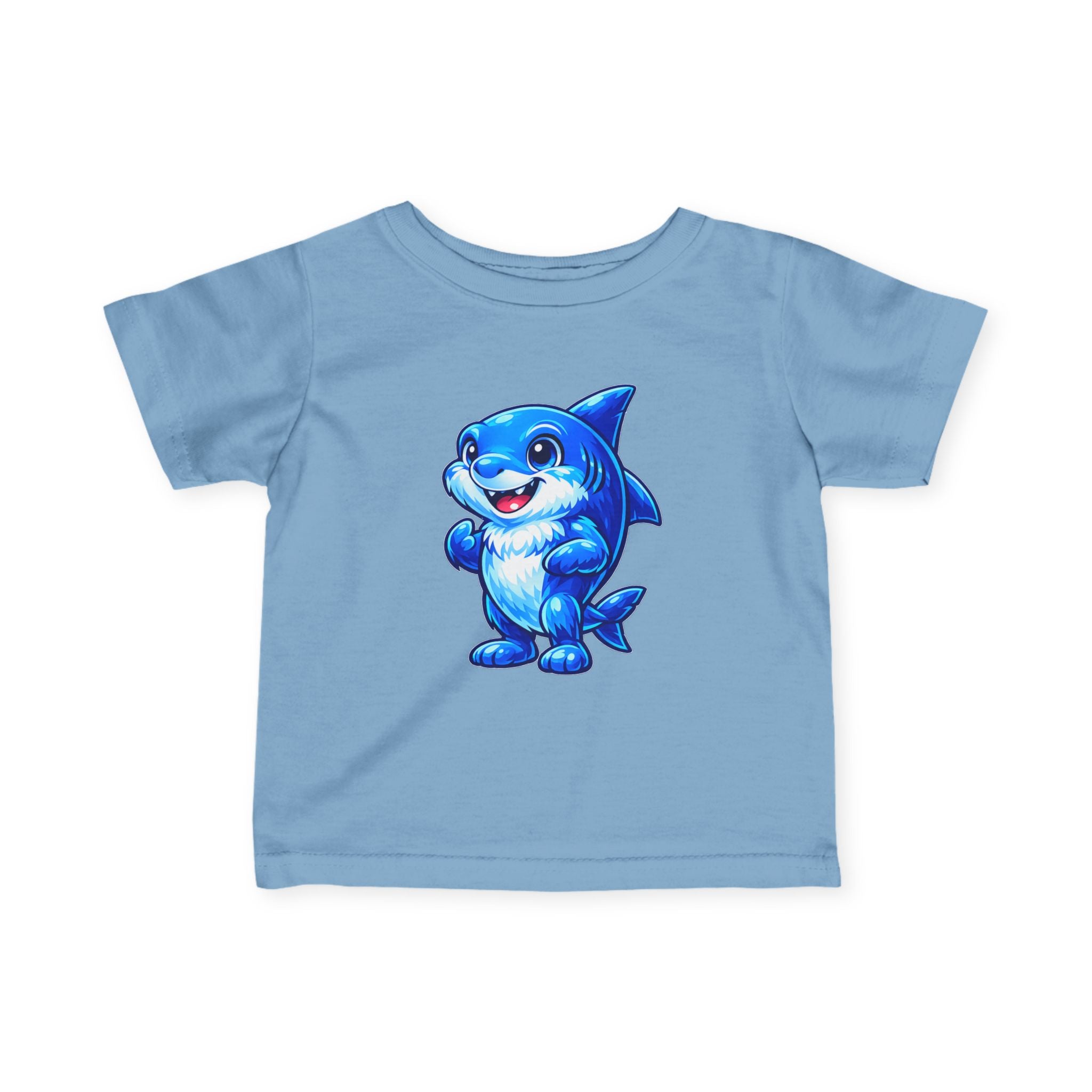 Baby Shark Graphic Tee – Cute Blue Cartoon Shark Infant T-Shirt