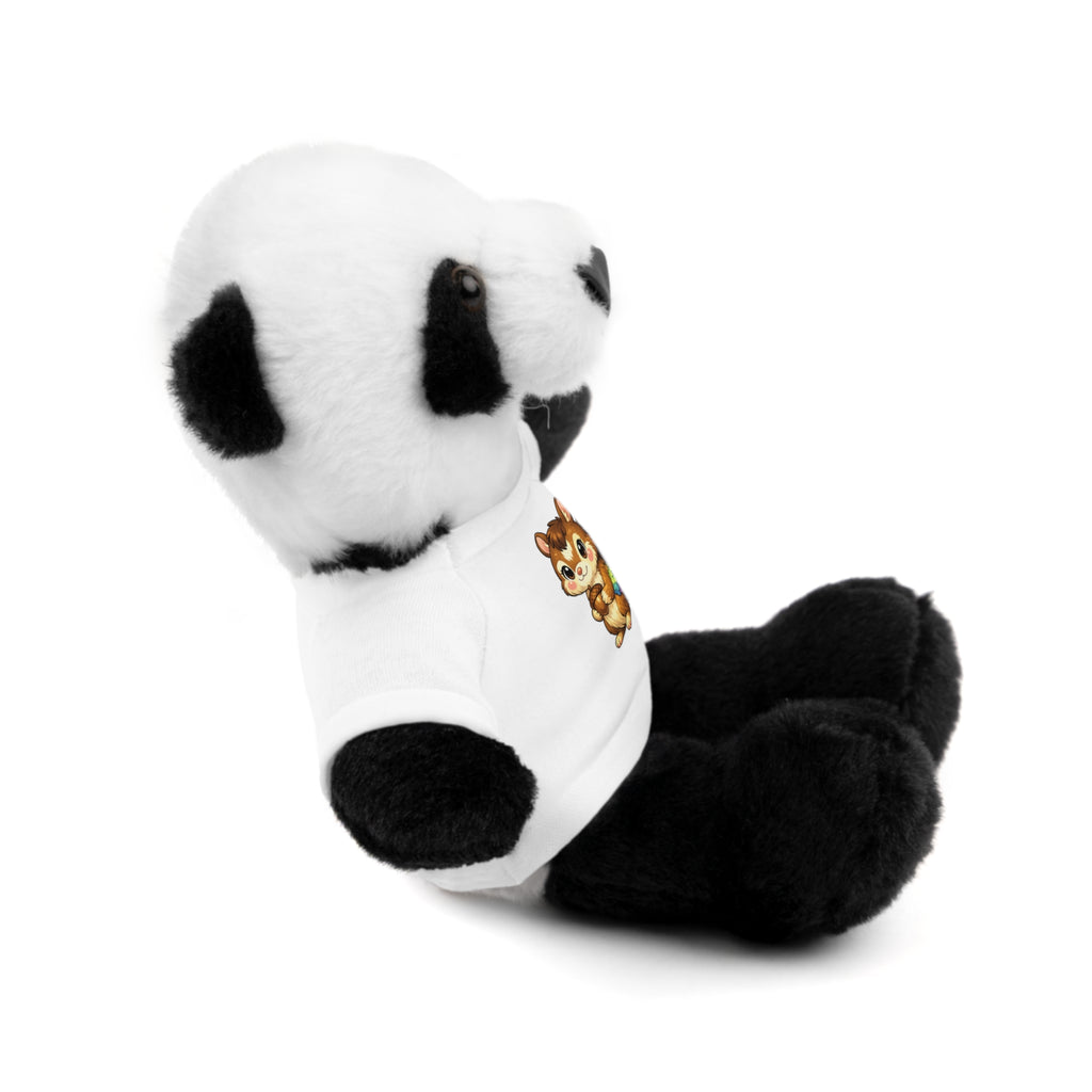 Cute Squirrel Plush Teddy with Graphic Tee — Adorable Stuffed Animal Gift