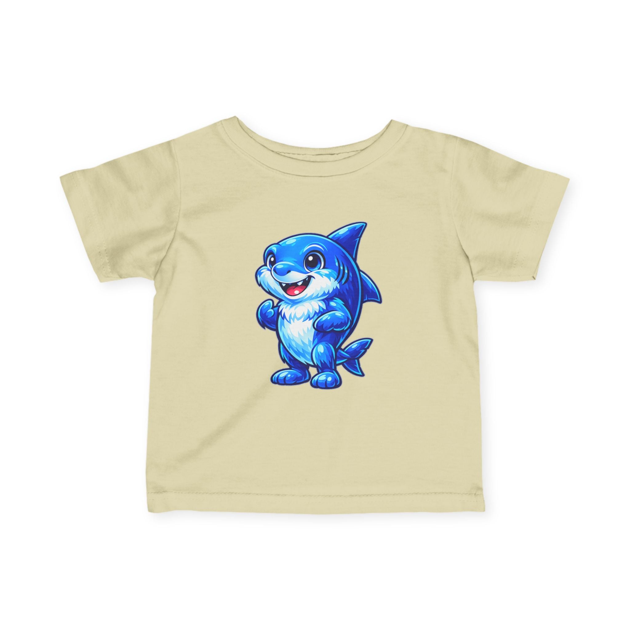 Baby Shark Graphic Tee – Cute Blue Cartoon Shark Infant T-Shirt