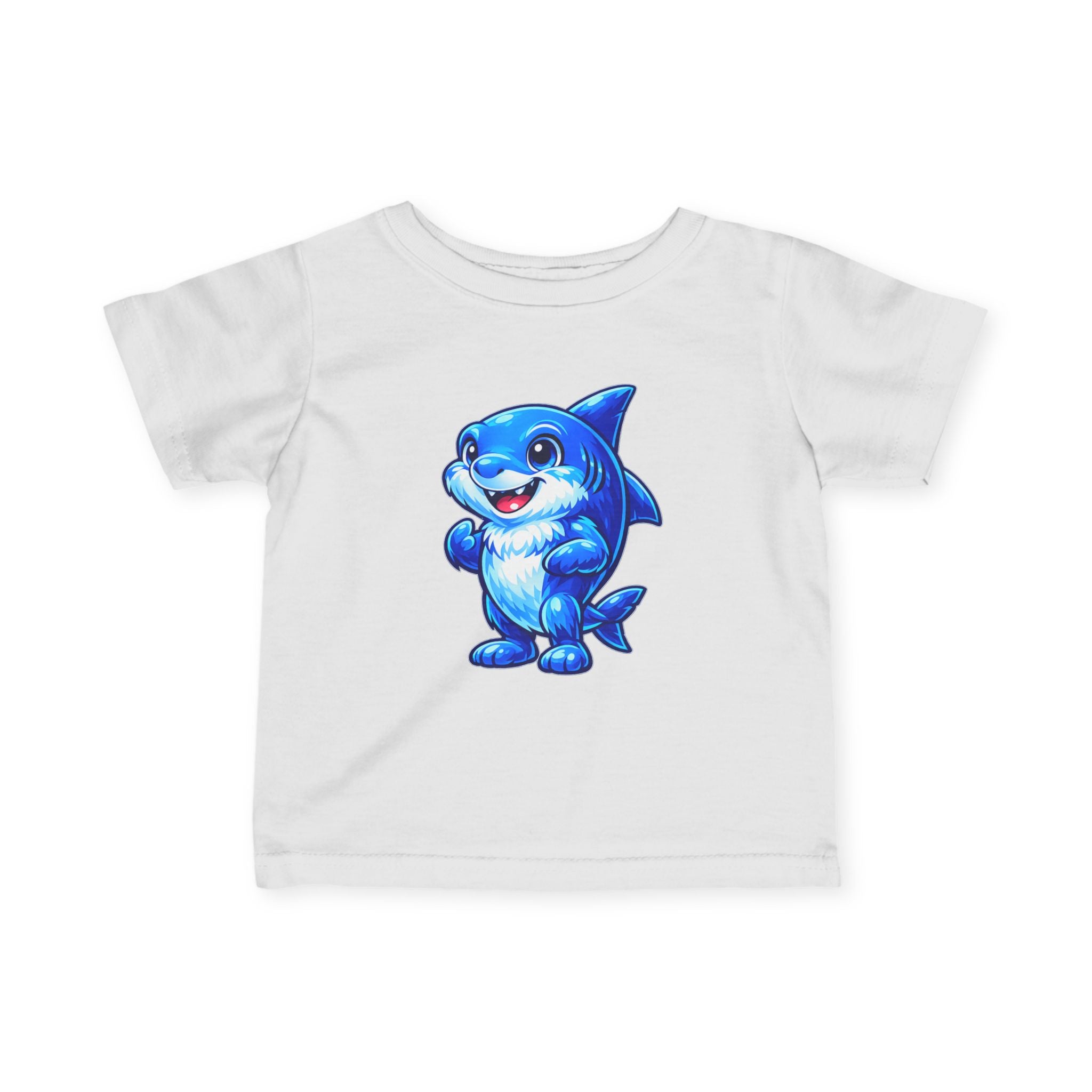 Baby Shark Graphic Tee – Cute Blue Cartoon Shark Infant T-Shirt