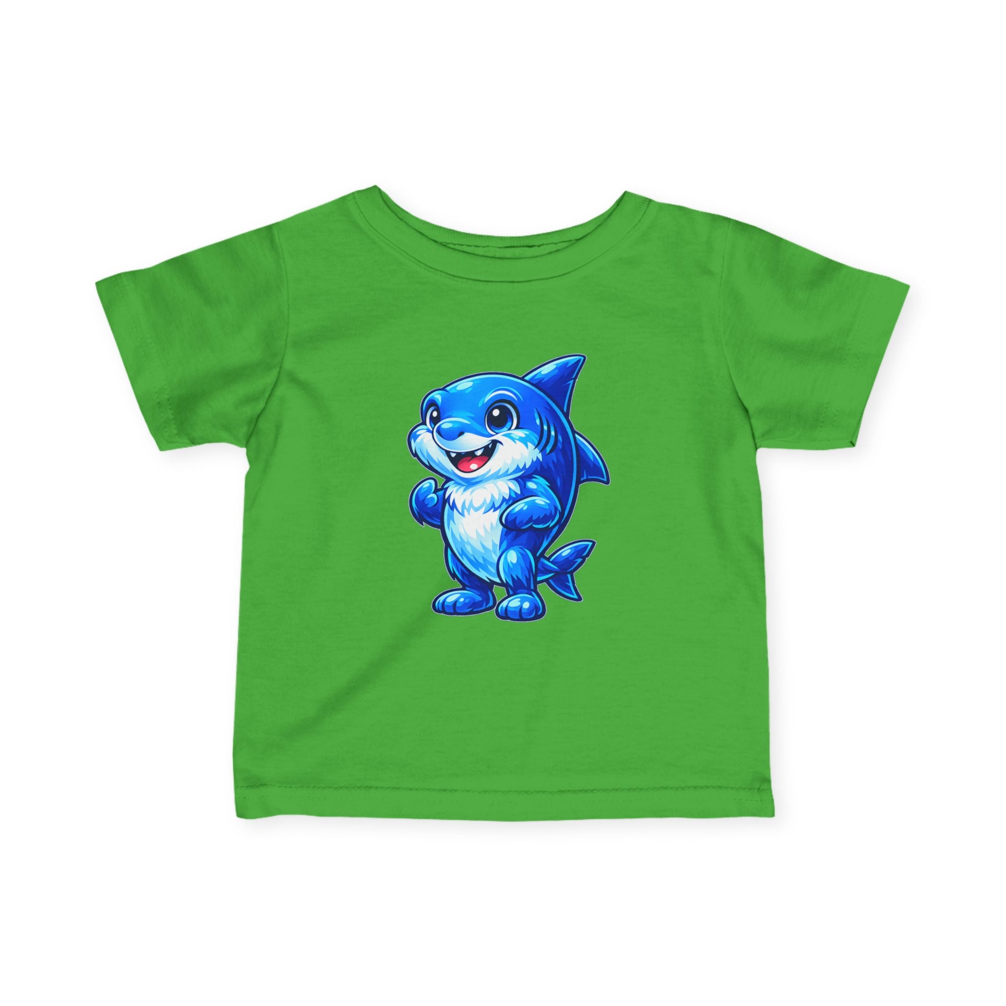 Baby Shark Graphic Tee – Cute Blue Cartoon Shark Infant T-Shirt