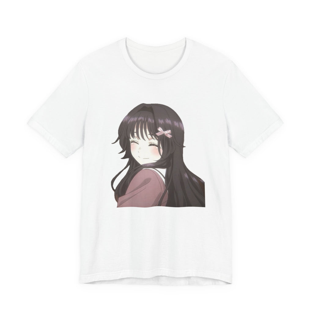 Anime Girl Portrait T-Shirt — Cute Kawaii Smiling Character Tee