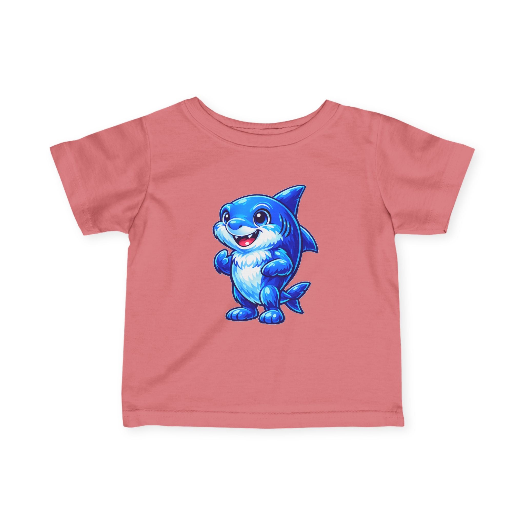 Baby Shark Graphic Tee – Cute Blue Cartoon Shark Infant T-Shirt
