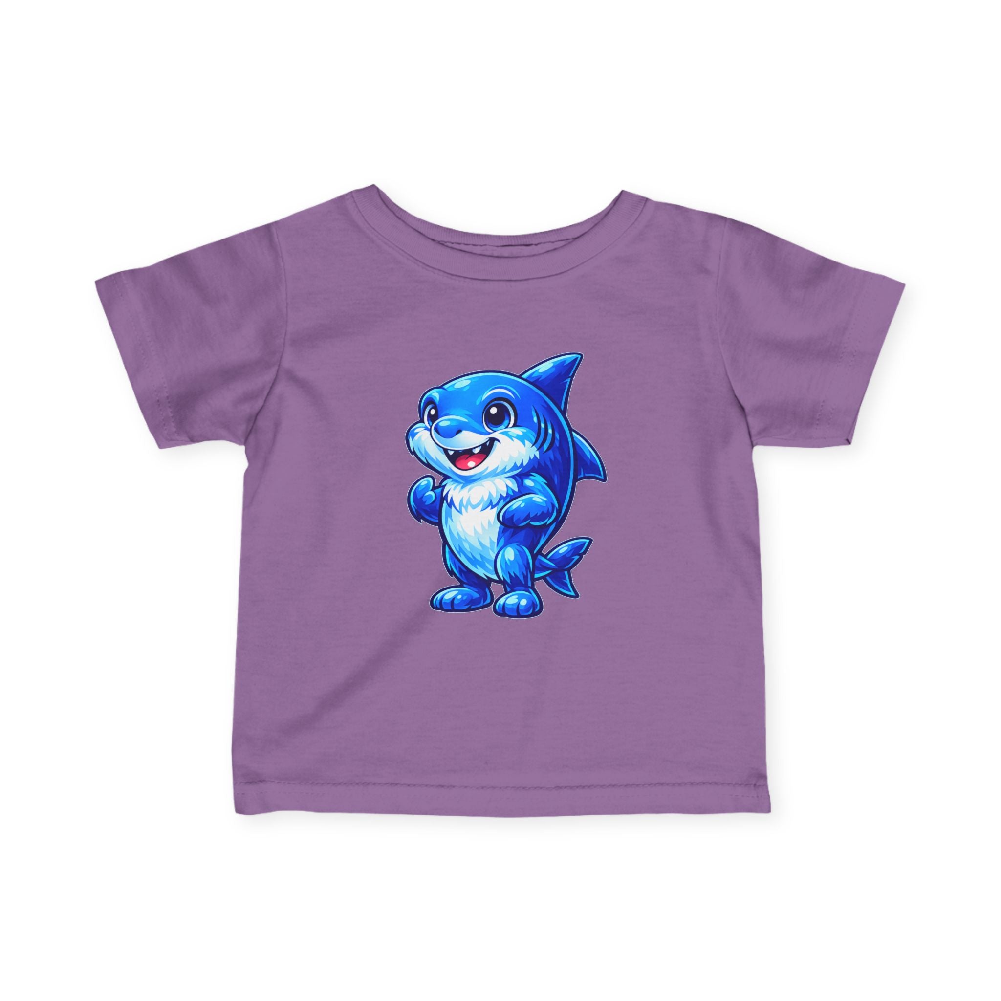 Baby Shark Graphic Tee – Cute Blue Cartoon Shark Infant T-Shirt