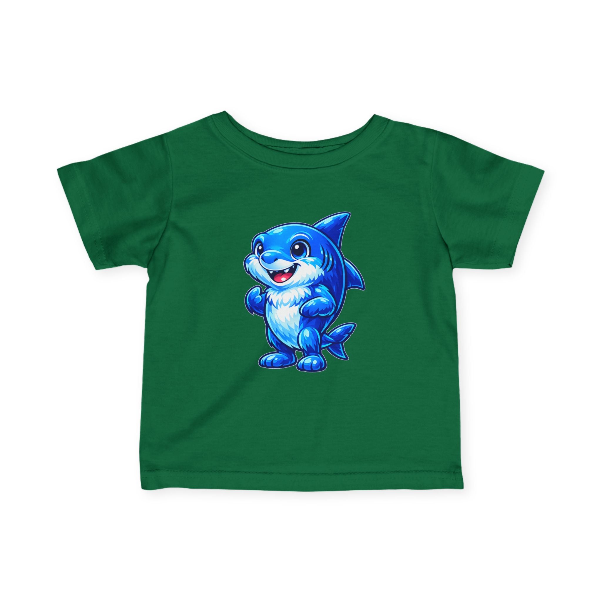 Baby Shark Graphic Tee – Cute Blue Cartoon Shark Infant T-Shirt