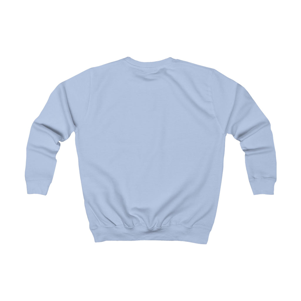 Kids Sweatshirt — Teal Doll Girl Graphic Pullover for Children