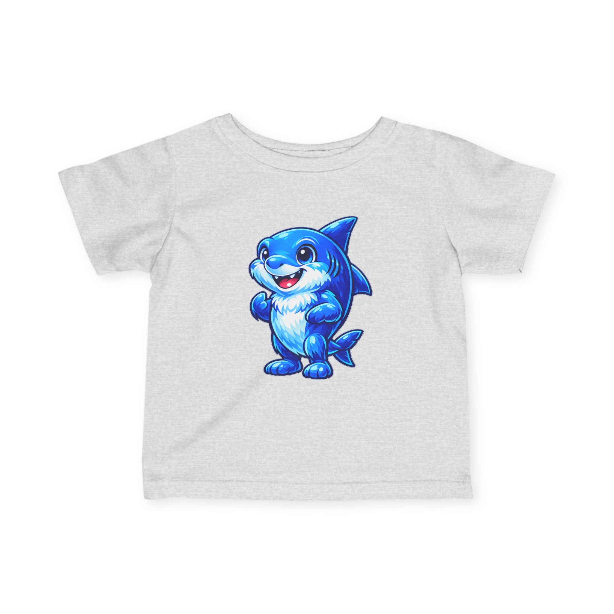 Baby Shark Graphic Tee – Cute Blue Cartoon Shark Infant T-Shirt