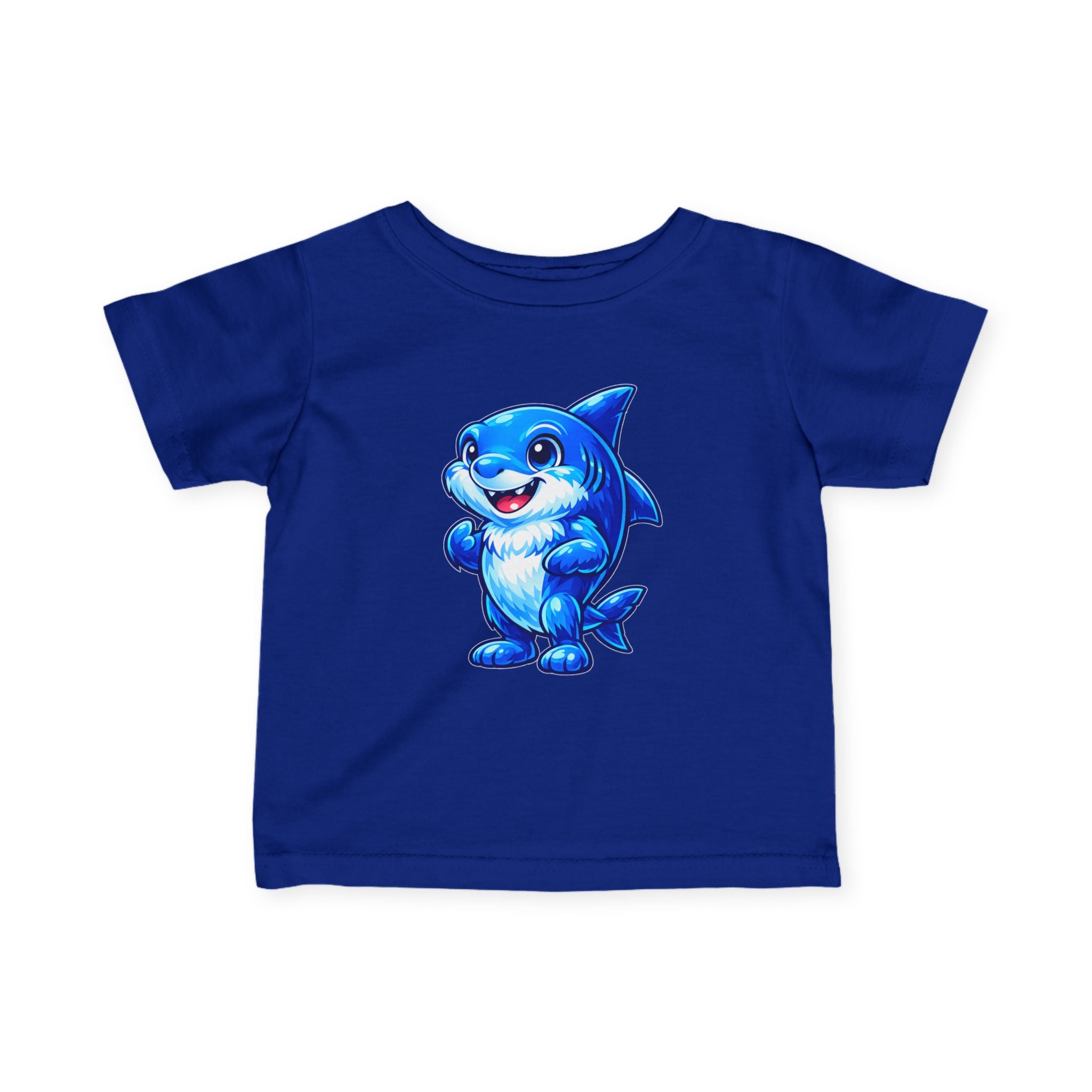 Baby Shark Graphic Tee – Cute Blue Cartoon Shark Infant T-Shirt