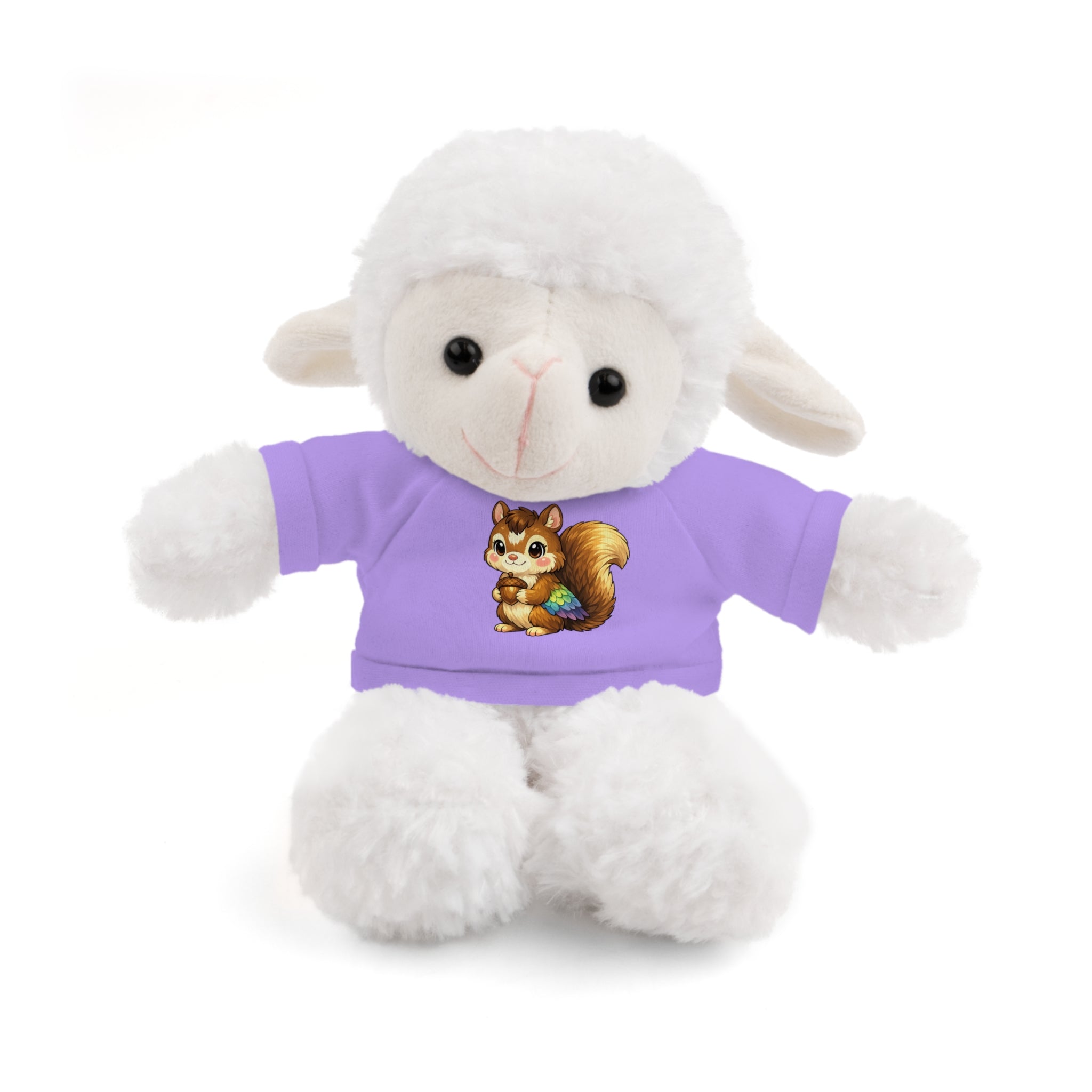 Cute Squirrel Plush Teddy with Graphic Tee — Adorable Stuffed Animal Gift