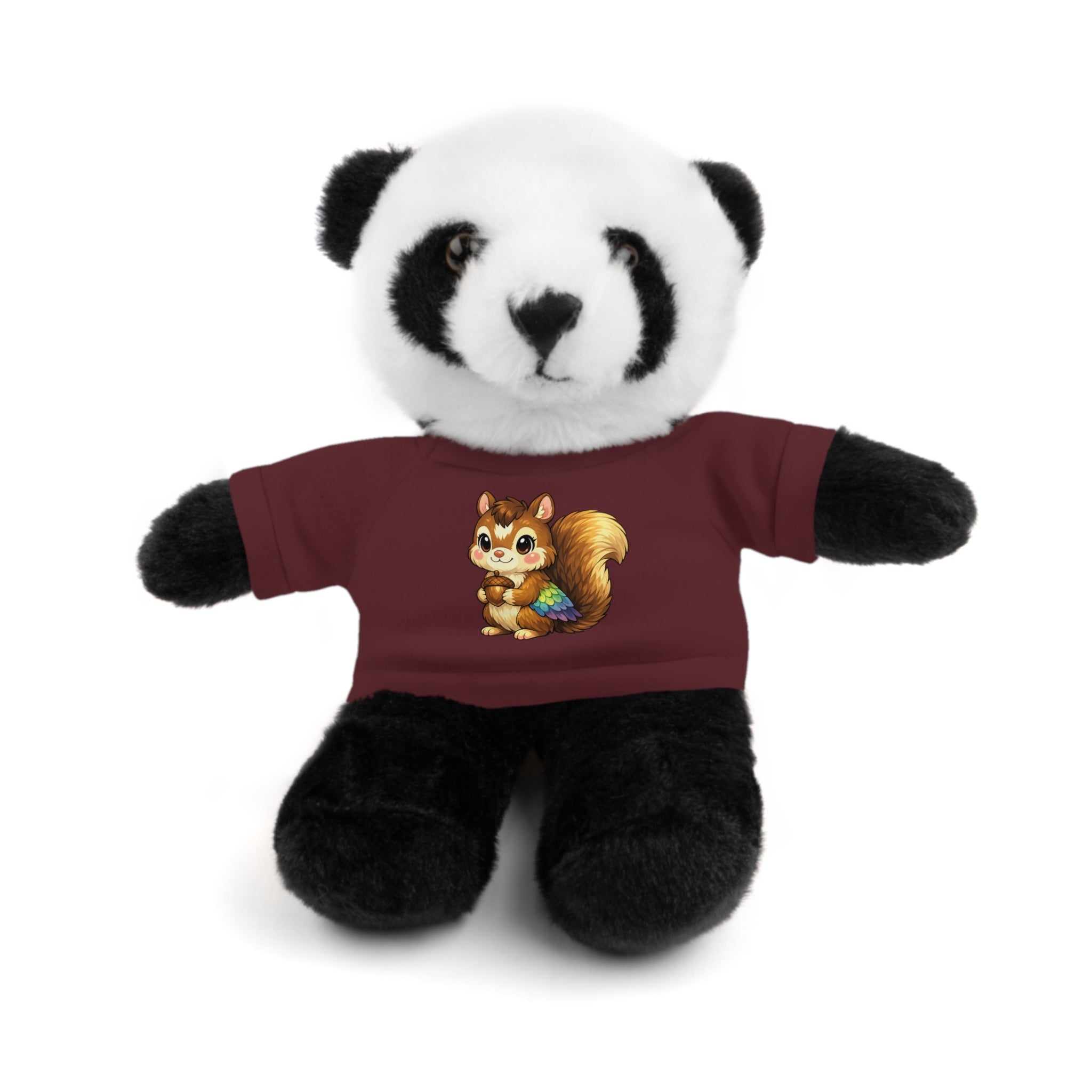 Cute Squirrel Plush Teddy with Graphic Tee — Adorable Stuffed Animal Gift