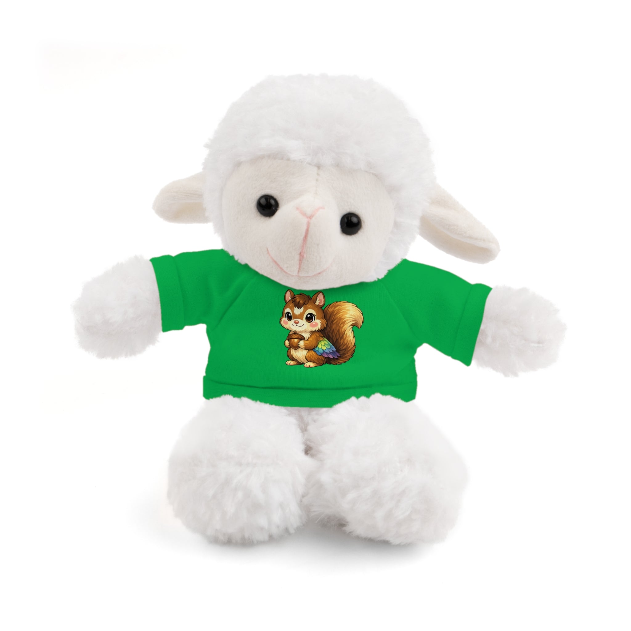 Cute Squirrel Plush Teddy with Graphic Tee — Adorable Stuffed Animal Gift
