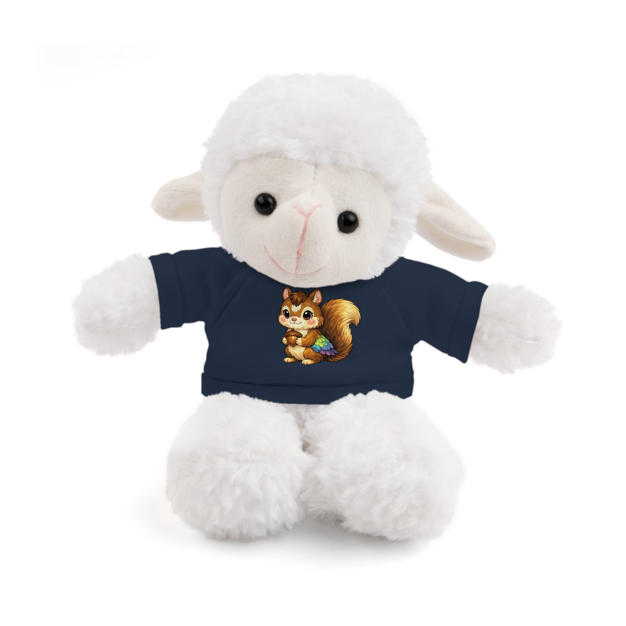 Cute Squirrel Plush Teddy with Graphic Tee — Adorable Stuffed Animal Gift