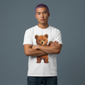 Cute Waving Teddy Bear T‑Shirt — Vintage Plush Bear Graphic Tee