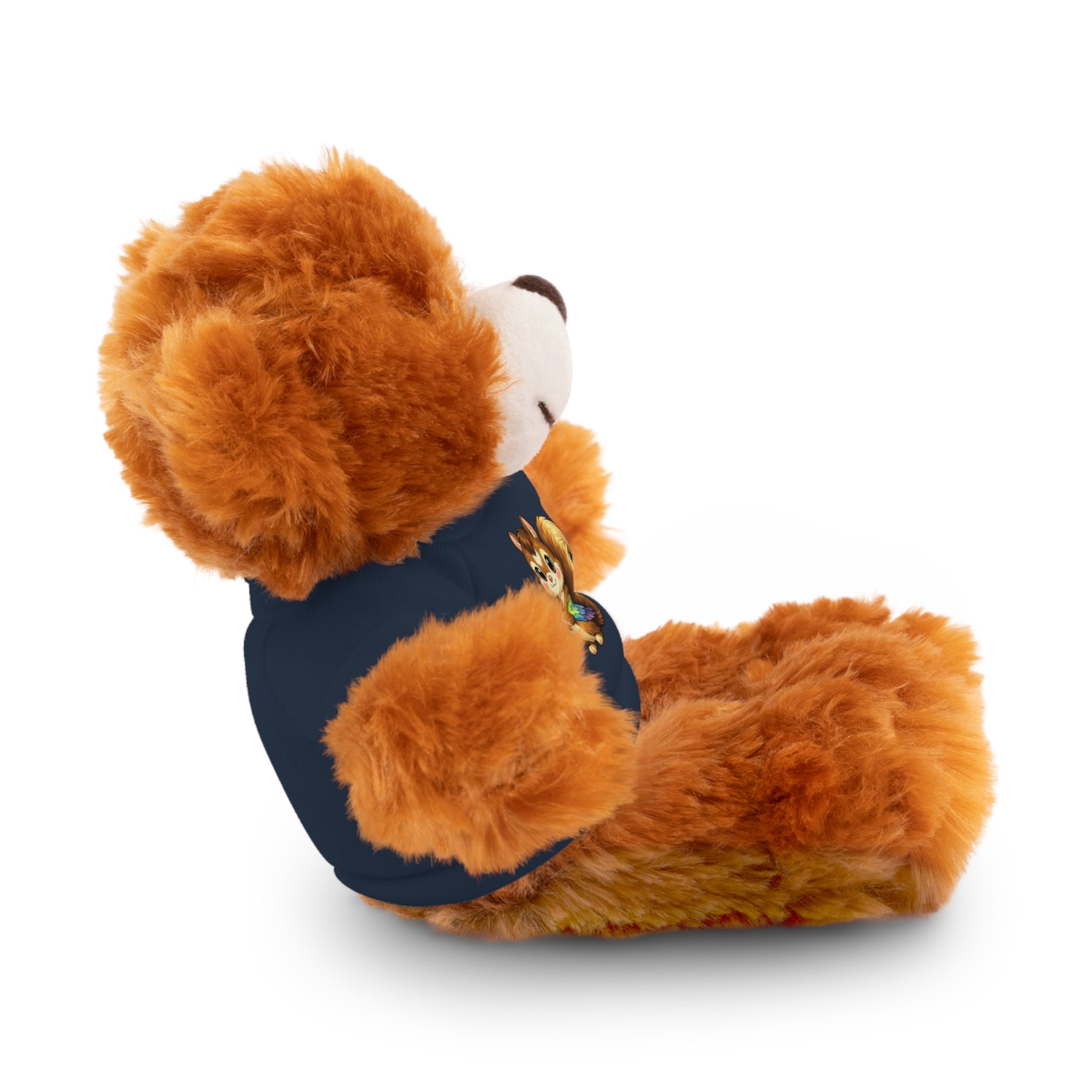 Cute Squirrel Plush Teddy with Graphic Tee — Adorable Stuffed Animal Gift