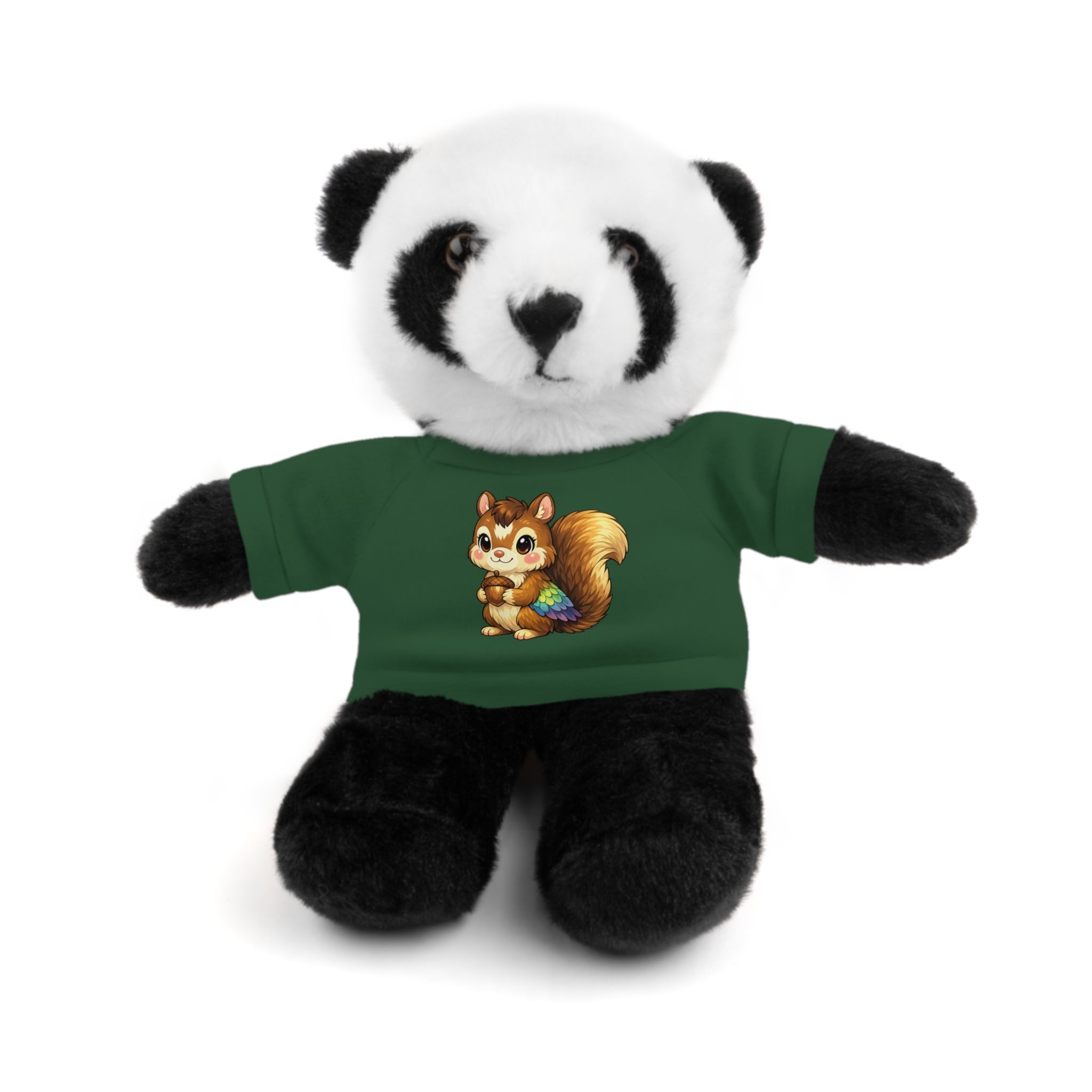 Cute Squirrel Plush Teddy with Graphic Tee — Adorable Stuffed Animal Gift