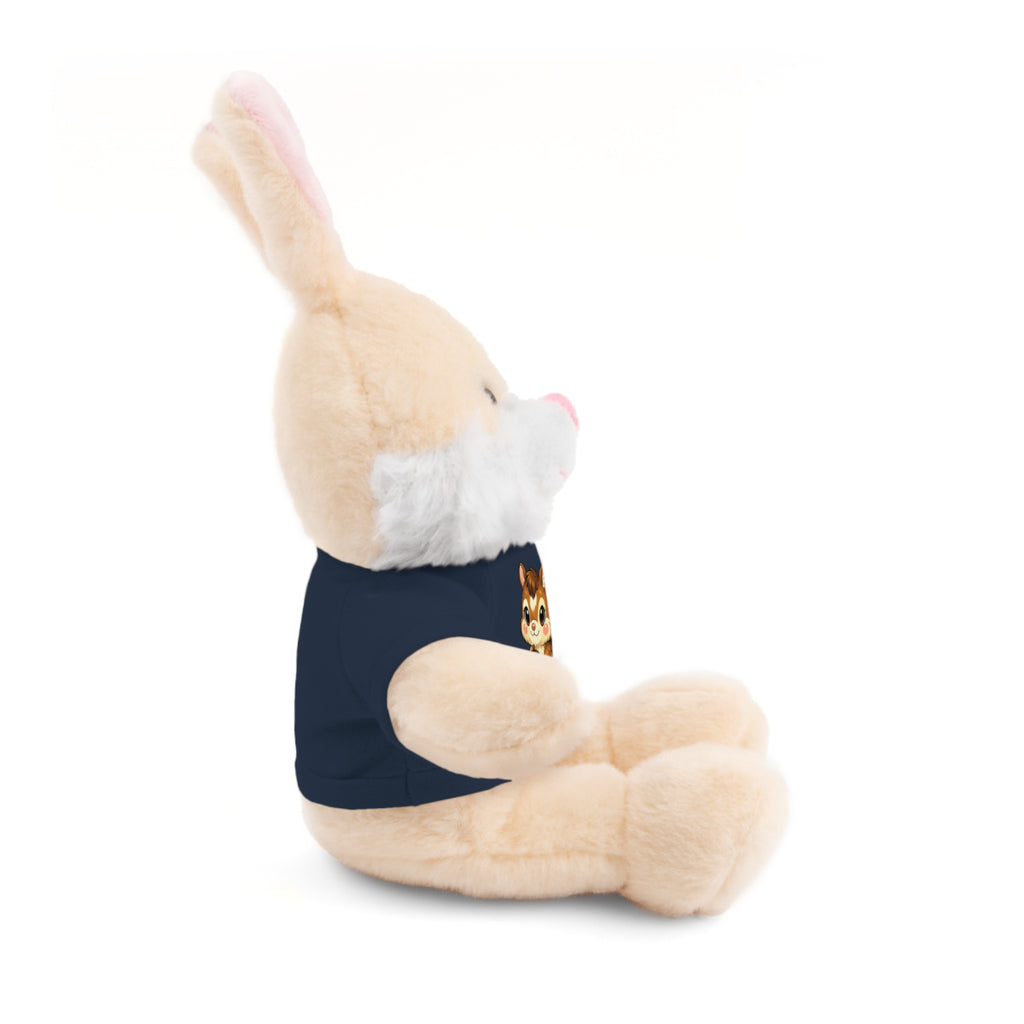 Cute Squirrel Plush Teddy with Graphic Tee — Adorable Stuffed Animal Gift