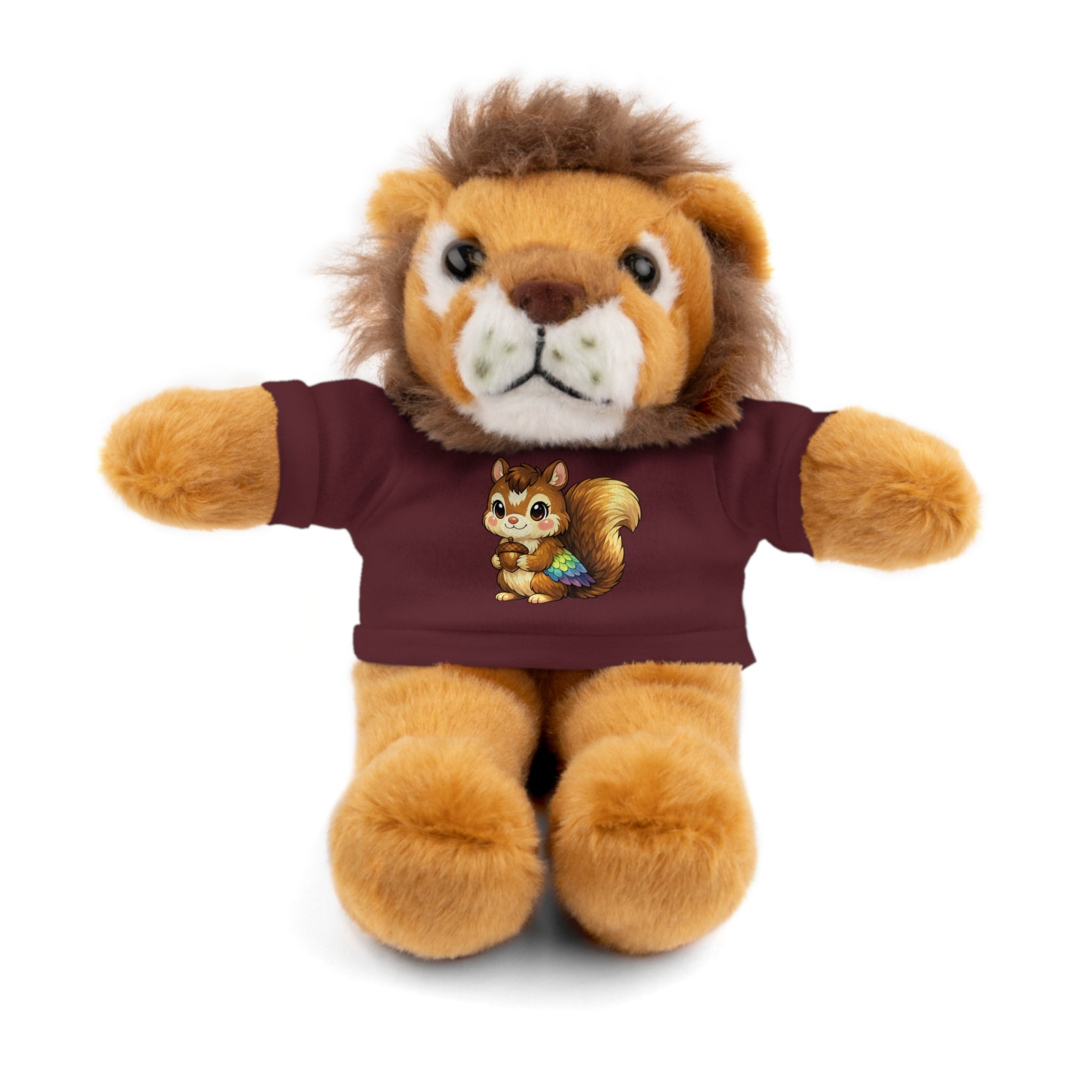 Cute Squirrel Plush Teddy with Graphic Tee — Adorable Stuffed Animal Gift