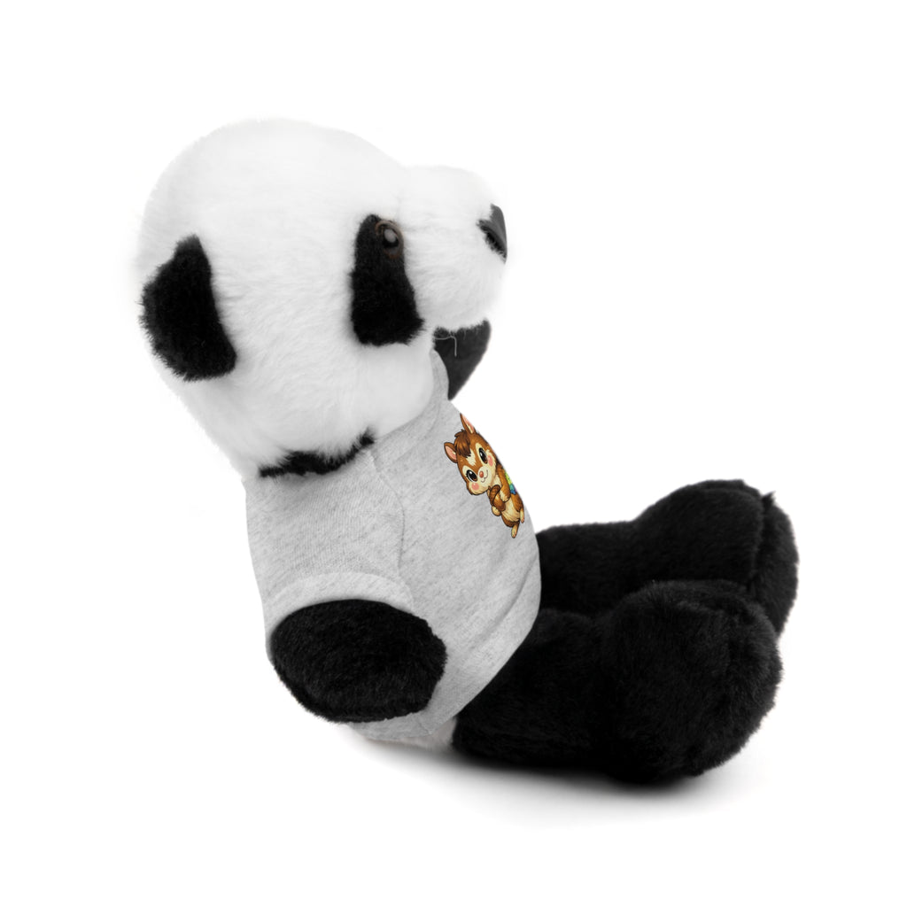 Cute Squirrel Plush Teddy with Graphic Tee — Adorable Stuffed Animal Gift