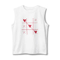 Heart Tic-Tac-Toe Muscle Tank — Cute Valentine’s Day Graphic Tank Top