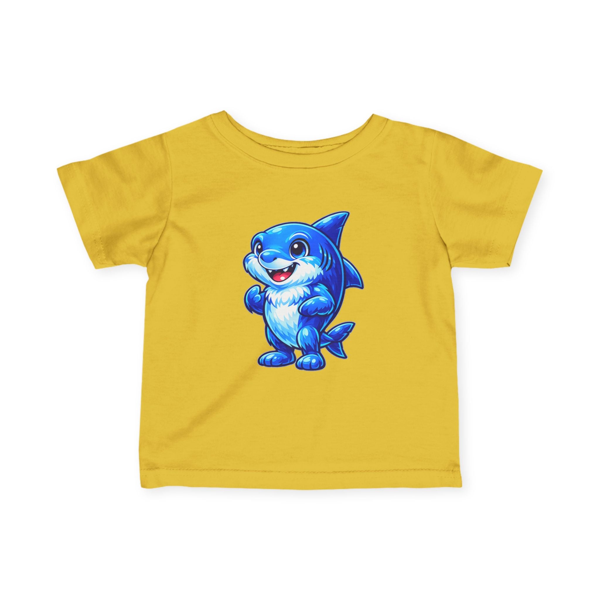 Baby Shark Graphic Tee – Cute Blue Cartoon Shark Infant T-Shirt