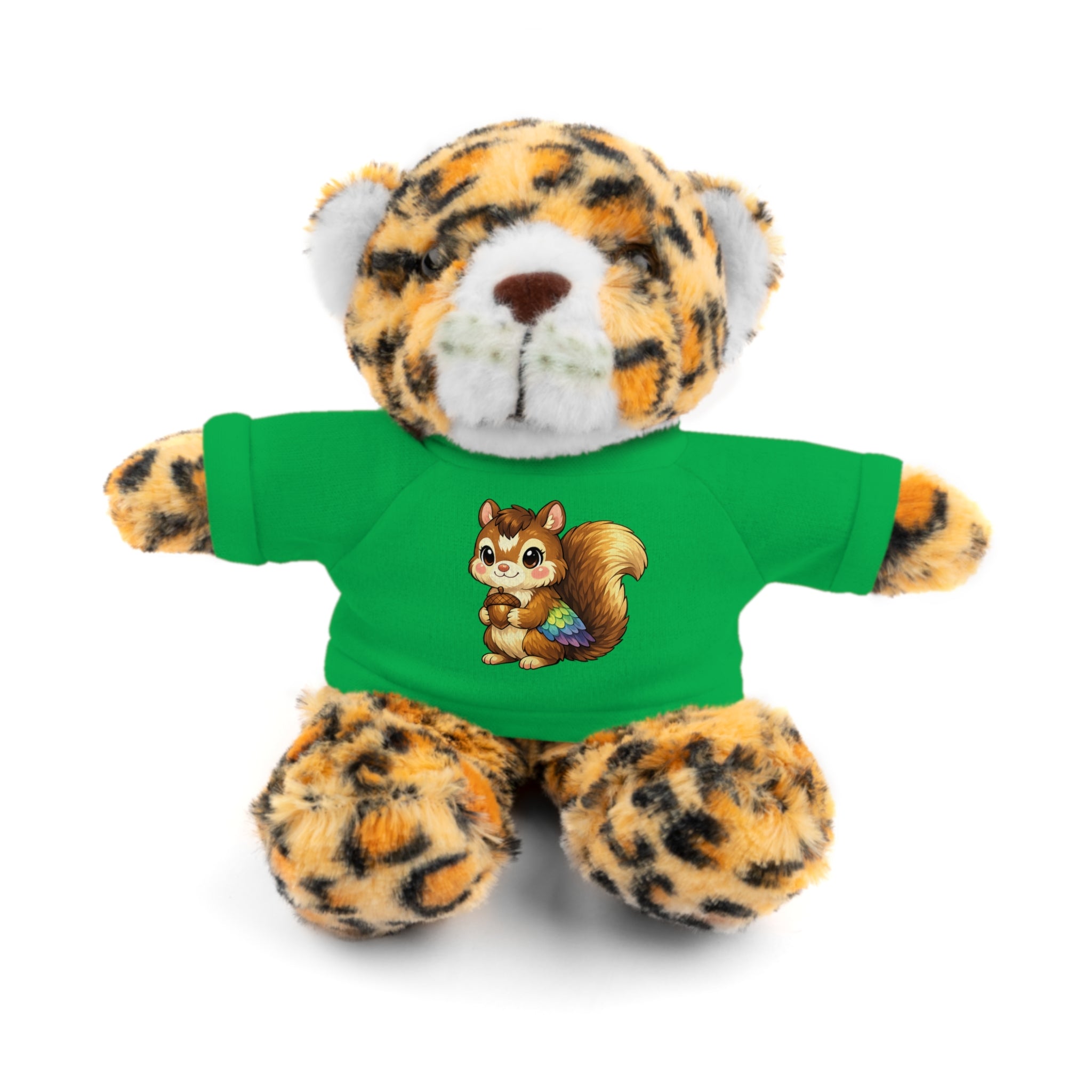 Cute Squirrel Plush Teddy with Graphic Tee — Adorable Stuffed Animal Gift
