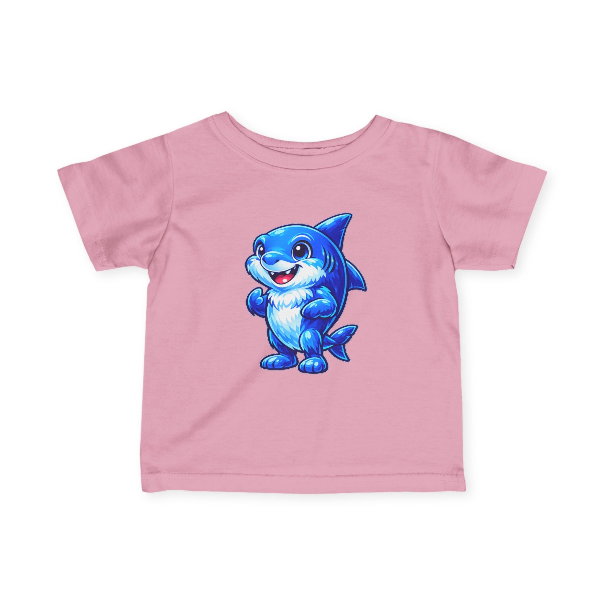 Baby Shark Graphic Tee – Cute Blue Cartoon Shark Infant T-Shirt