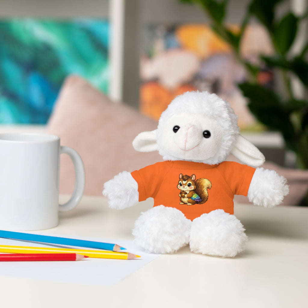 Cute Squirrel Plush Teddy with Graphic Tee — Adorable Stuffed Animal Gift