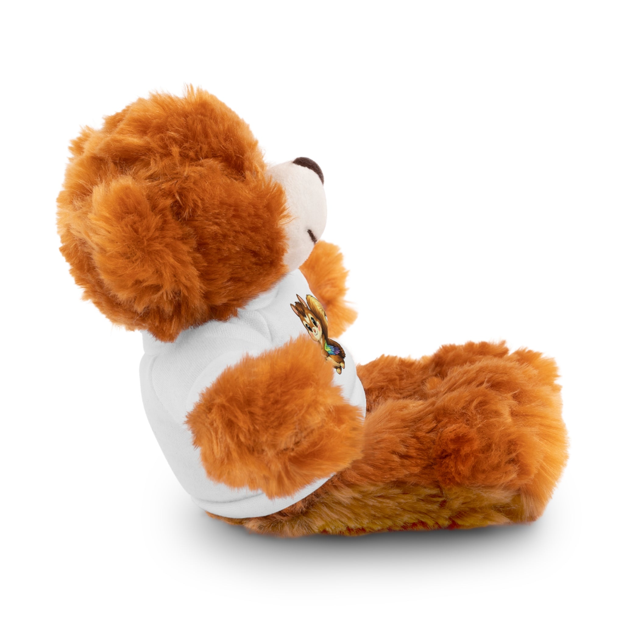 Cute Squirrel Plush Teddy with Graphic Tee — Adorable Stuffed Animal Gift