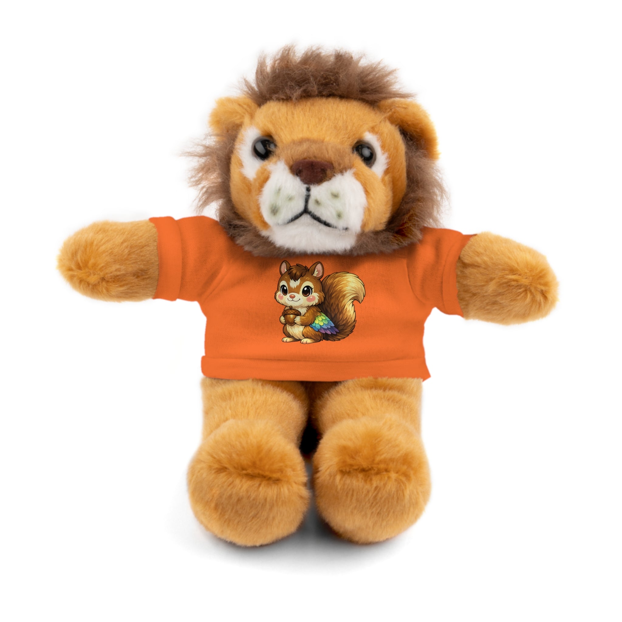 Cute Squirrel Plush Teddy with Graphic Tee — Adorable Stuffed Animal Gift