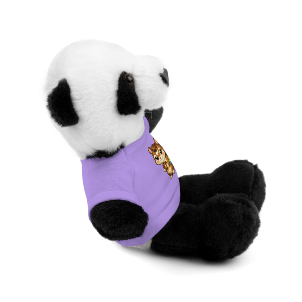 Cute Squirrel Plush Teddy with Graphic Tee — Adorable Stuffed Animal Gift