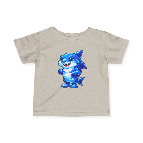 Baby Shark Graphic Tee – Cute Blue Cartoon Shark Infant T-Shirt