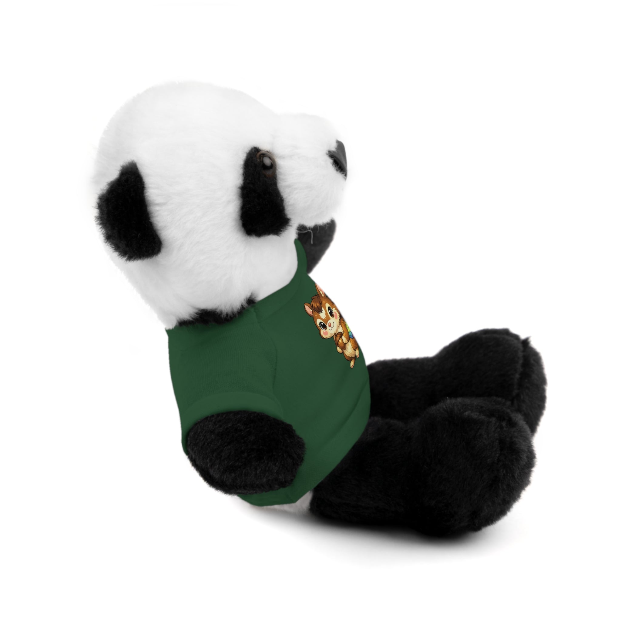 Cute Squirrel Plush Teddy with Graphic Tee — Adorable Stuffed Animal Gift