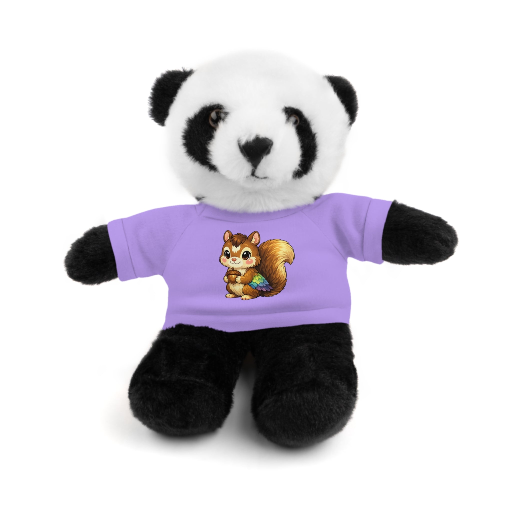 Cute Squirrel Plush Teddy with Graphic Tee — Adorable Stuffed Animal Gift