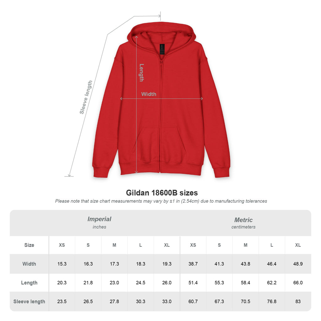 Youth Zip Hoodie with Cute Cartoon Girl Graphic – Casual Kids Streetwear
