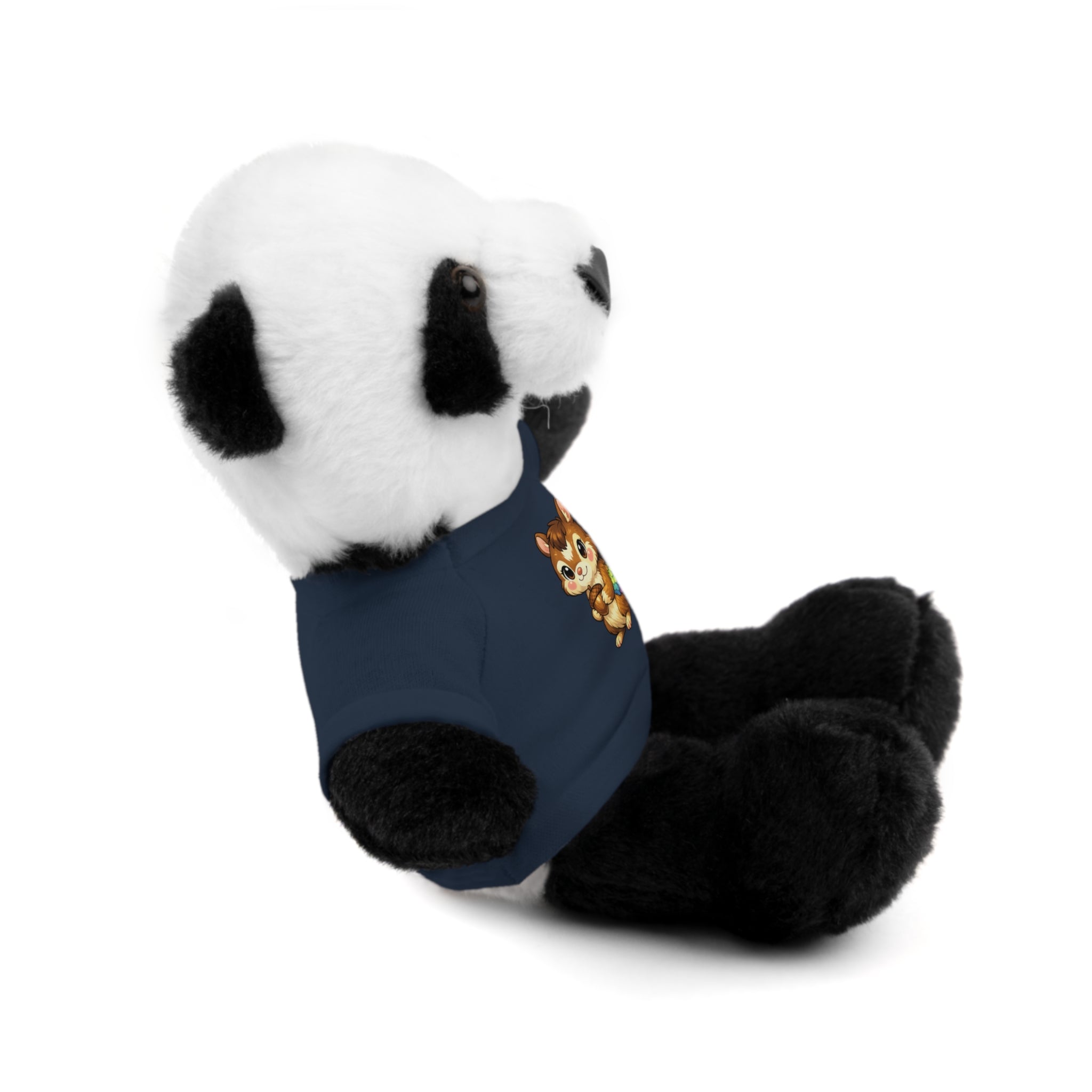 Cute Squirrel Plush Teddy with Graphic Tee — Adorable Stuffed Animal Gift